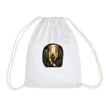 Beer hike through nature and forest - Drawstring Bag - white - Front