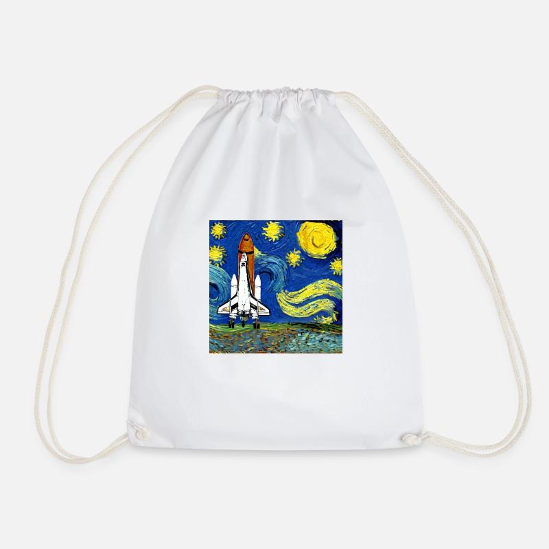 Space Shuttle Van Gogh - Turnbeutel - Weiß