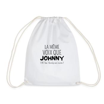 Même voix que Johnny - Sac de sport léger - blanc - Devant