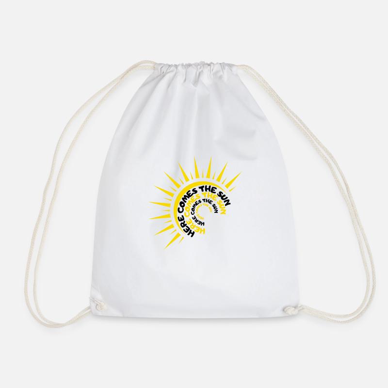 HERE COMES THE SUN - Drawstring Bag - white