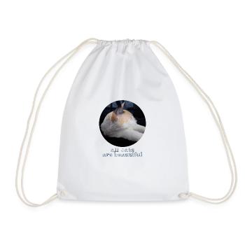 All cats are beautiful - Drawstring Bag - white - Front