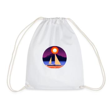 Sailboat Sailing Ship Sailing Sport Sailors - Drawstring Bag - white - Front