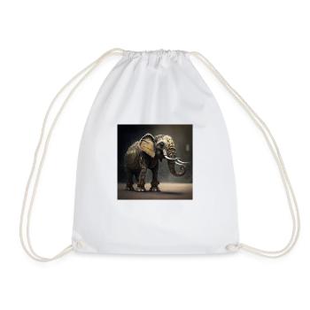 Elefant in Kenia - Turnbeutel - Weiß - Vorne