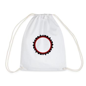 Wreath Playing Cards Skat two-tone inverted - Drawstring Bag - white - Front