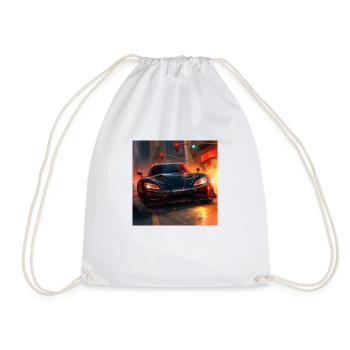car with the headlights - Turnbeutel - Weiß - Vorne