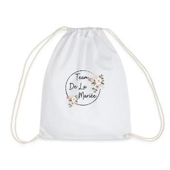 team de la Mariée evjf t-shirt assorti floral - Sac de sport léger - blanc - Devant