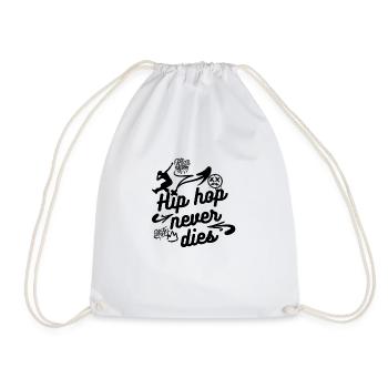 Hip hop never dies - Sac de sport léger - blanc - Devant