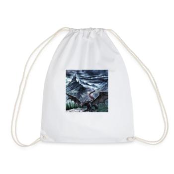 Dragon - Drawstring Bag - white - Front