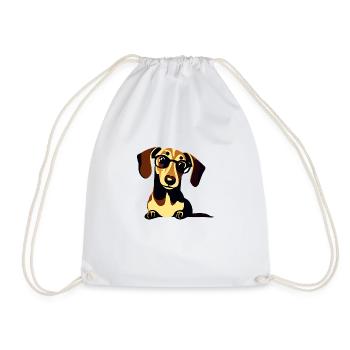 Chiens teckel Propriétaire de chien Teckel Propriétaire de chien - Sac de sport léger - blanc - Devant