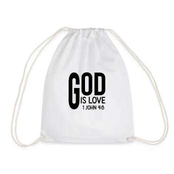 God is Love 1 John 4:8 - Turnbeutel - Weiß - Vorne
