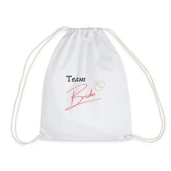 "Team Bride for Bachelorette Party" - Drawstring Bag - white - Front