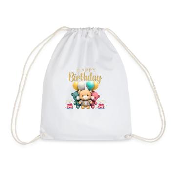 Happy Birthday For Kids - Drawstring Bag - white - Front