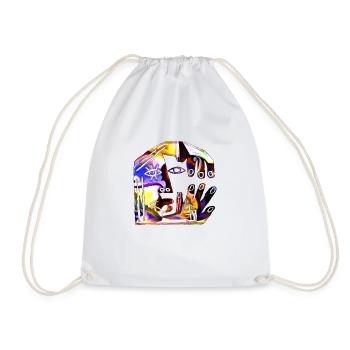 Illusion d’optique art psychédélique rétro formes sexe - Sac de sport léger - blanc - Devant