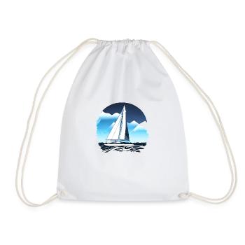 Voilier Voile Voilier Voilier Marin - Sac de sport léger - blanc - Devant