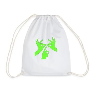 Illusion d’optique art psychédélique rétro formes sexe - Sac de sport léger - blanc - Devant
