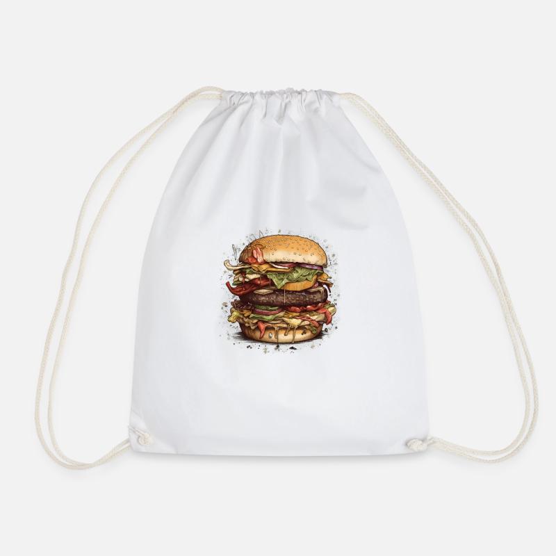 Burger - Turnbeutel - Weiß