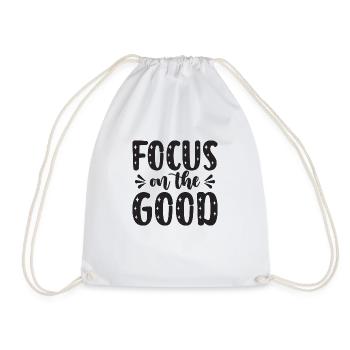 Focus on the Good - Drawstring Bag - white - Front