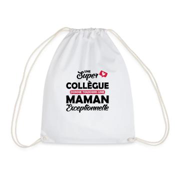 super collègue / maman exceptionnelle - Sac de sport léger - blanc - Devant