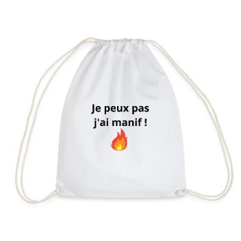 Je peux pas j ai manif - Sac de sport léger - blanc - Devant