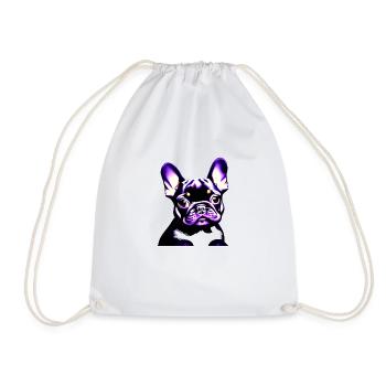 Chiens Propriétaire de chien Chien bouledogue français - Sac de sport léger - blanc - Devant