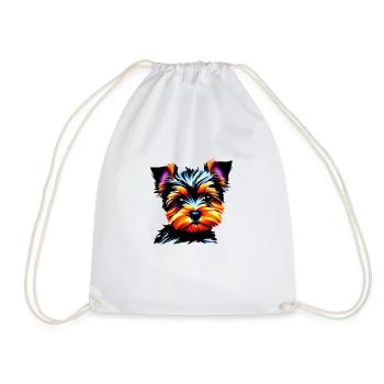 propriétaire de chien Yorkshire Terrier chiot chien - Sac de sport léger - blanc - Devant