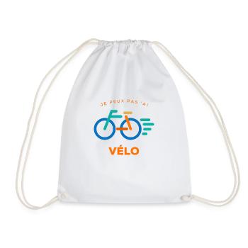 Je peux pas j'ai vélo - Sac de sport léger - blanc - Devant
