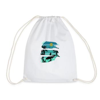 Mood été plage surf - Sac de sport léger - blanc - Devant