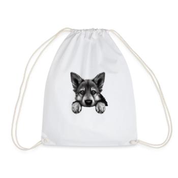 Propriétaire de chien Berger allemand Chien Chiot - Sac de sport léger - blanc - Devant