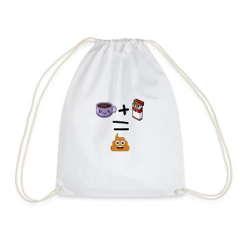 T-shirt café + cigarette = caca kawaii mignon cita - Sac de sport léger - blanc - Devant