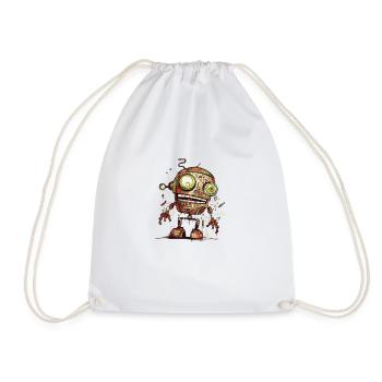 Robot Déglingo - Drawstring Bag - white - Front