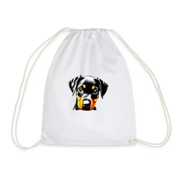 Doberman Chien Doberman Puppy Doberman Dresseur - Sac de sport léger - blanc - Devant