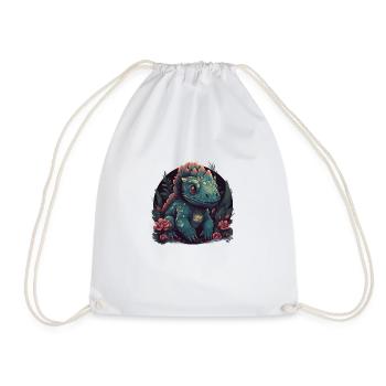 Dino - Drawstring Bag - white - Front