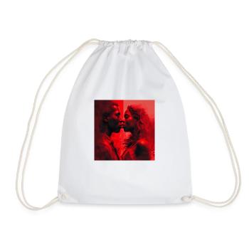 Eternal Love - Couple Kissing - Drawstring Bag - white - Front