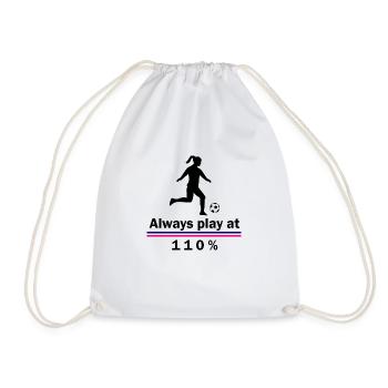 Fußball Soccer - Drawstring Bag - white - Front