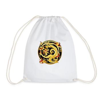 Chinesischer Drache - Turnbeutel - Weiß - Vorne