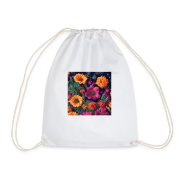 Amazing group of magic flowers - Drawstring Bag - white - Front