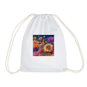 Amazing group of magic flowers - Drawstring Bag - white - Front