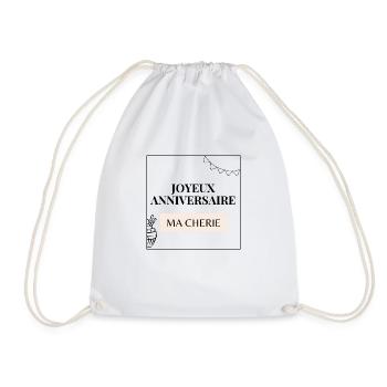joyeux anniversaire ma cherie - Sac de sport léger - blanc - Devant