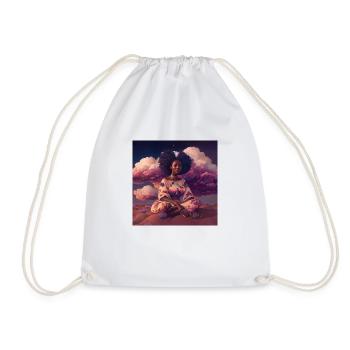 Beauty in the Dessert - Cloud Sourrounding - Drawstring Bag - white - Front