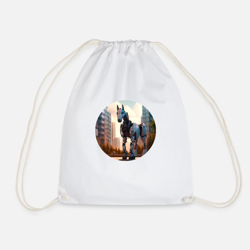 Cheval robot - Sac de sport léger - blanc