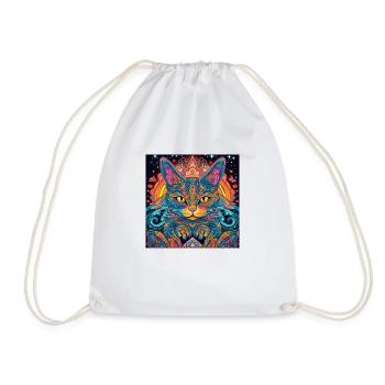 Psycat Mandala - Sac de sport léger - blanc - Devant