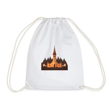 Chapel in village - Drawstring Bag - white - Front