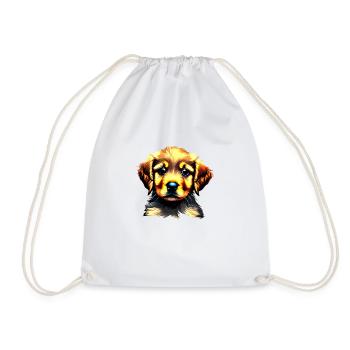 Puppy Golden Retriever Dogs Dog Owners - Drawstring Bag - white - Front