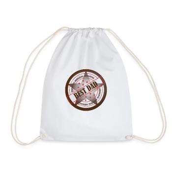 Best Dad Western Star Sheriff - Drawstring Bag - white - Front