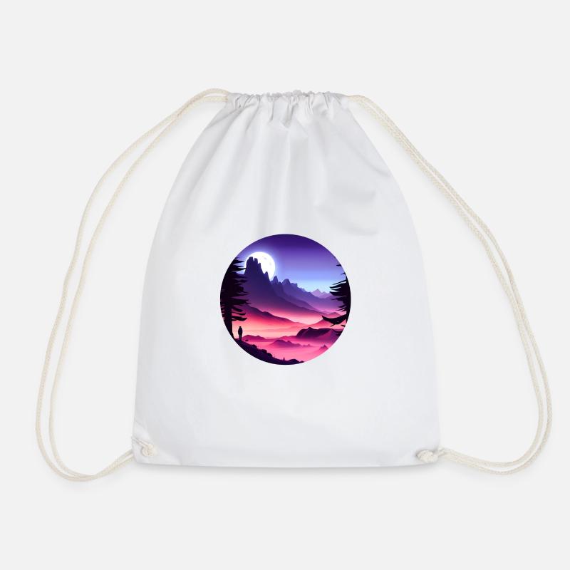 austronaut alone in an alien galaxy - Drawstring Bag - white