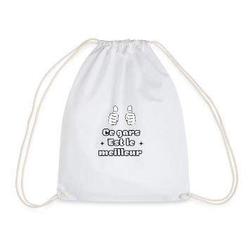 Ce gars est le meilleur avec pouces pointés blanc - Sac de sport léger - blanc - Devant