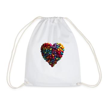 Declarations of love come in many forms - Drawstring Bag - white - Front