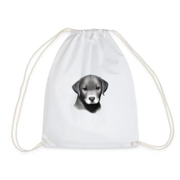 Chiot Labrador Retriever Labrador propriétaire - Sac de sport léger - blanc - Devant