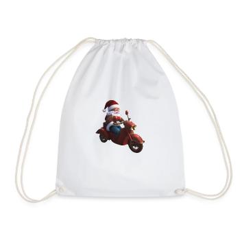 Weihnachten Motorcross Weihnachtsbaum Motorrad - Turnbeutel - Weiß - Vorne