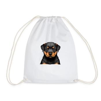 Chiot Chiens Rottweiler Chien Rottweiler Chiot - Sac de sport léger - blanc - Devant